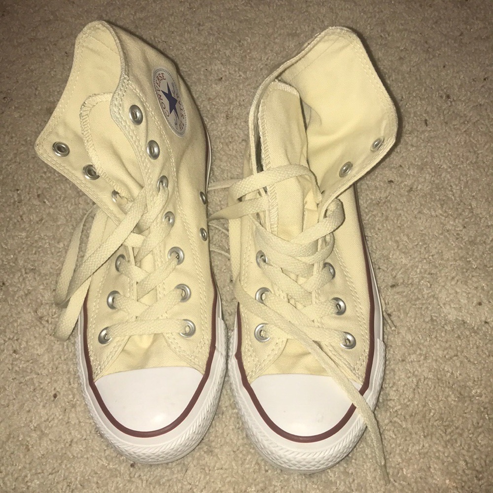 Cream High Top Converse